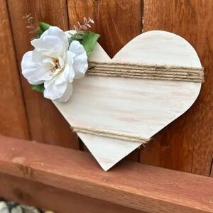 Handcrafted wood heart